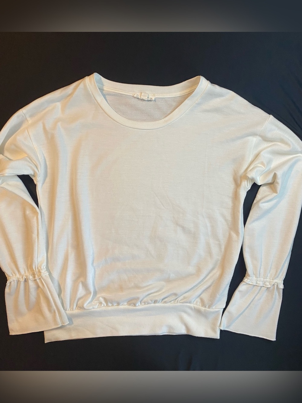 Long Sleeve Ruffle Cuff Top